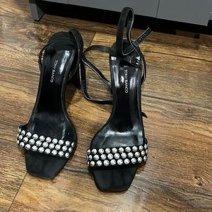 Tony Bianco Black Studded Heels- 7.5